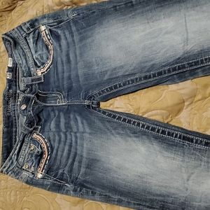 MissMe jeans size 28 mid- rise straight.